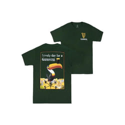 Guinness 884438-small Guinness Lovely Day for a Guinness Toucan Front & Back T-Shirt - Small
