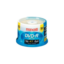 Maxell MAX638011 - DVD Recordable Media - DVD-R - 16x - 4.70 GB - 50 Pack Spindle