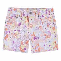 Levi's Girls' Girlfriend Fit Denim Shorty Shorts Floral Blooms 8