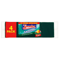 Spontex Washups General Purpose Sponge Scourers, Pack of 4