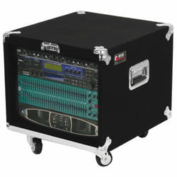 Odyssey Pro 8U Carpeted Amp Rack Case with Wheels