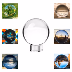 Neewer 80mm/3inch Clear Crystal Ball Globe with Free Crystal Stand for