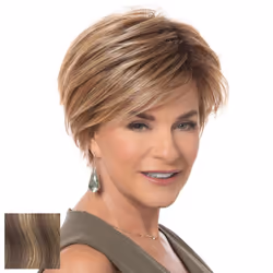 Toni Brattin Fascination Wig - Chin Length Layers a Side-Swooping Bang & a Razor-Cut Neckline - Heat-Friendly Synthetic Fibe ...