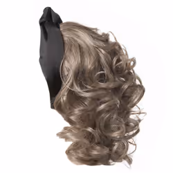 Toni Brattin Headband Fall Wavy 18"""" Shoulder Length Curly Hair Extension Hairpiece For Fuller Looking Hair  Brown Grey