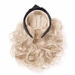 Toni Brattin Headband Fall Wavy 18"""" Shoulder Length Curly Hair Extension Hairpiece For Fuller Looking Hair  Platinum