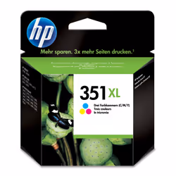 HP 351XL High Yield Tri-color Original Ink Cartridge, High (XL) Yield, Cyan, Magenta, Yellow, Pigment-based ink, Dye-based in ...