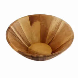 NOVICA Brown Handmade Wood Eco-Friendly Serving Bowl 'Conical Nature'