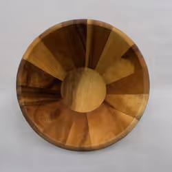 NOVICA Brown Handmade Wood Eco-Friendly Serving Bowl  'Conical Nature'
