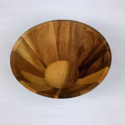 NOVICA Brown Handmade Wood Eco-Friendly Serving Bowl  'Conical Nature'