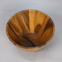 NOVICA Brown Hand Crafted Wood Eco-Friendly Serving Bowl  'Conical Nature'