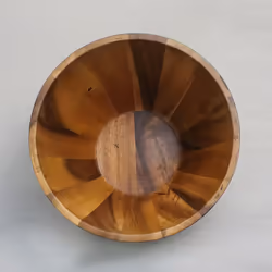 NOVICA Brown Hand Crafted Wood Eco-Friendly Serving Bowl  'Conical Nature'