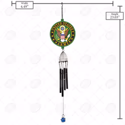 Red Carpet Studios 15171 Patriot Military Wind Chime  21-Inch  Army