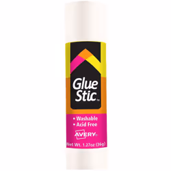 Avery Washable Glue Sticks  1.27 oz.  White (00196)