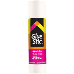 Avery Washable Glue Sticks  1.27 oz.  White (00196)