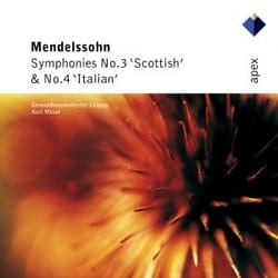 Warner Music Kurt Masur - Mendelssohn: Symphonies No. 3 'Scottish' & 4 'Italian', CD Classic