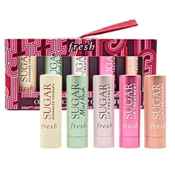 Fresh Color & Care Lip Collection Holiday Gift Set:: Tinted Lip Balms in Sugar RosÃ©, Honey, Bloom, Sugar Advanced Therapy, Mint Rush Lip Treatment
