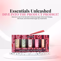Fresh Color & Care Lip Collection Holiday Gift Set:: Tinted Lip Balms in Sugar RosÃ©, Honey, Bloom, Sugar Advanced Therapy, Mint Rush Lip Treatment