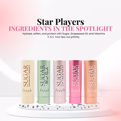 Fresh Color & Care Lip Collection Holiday Gift Set:: Tinted Lip Balms in Sugar RosÃ©, Honey, Bloom, Sugar Advanced Therapy, Mint Rush Lip Treatment