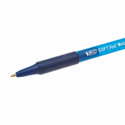 BIC Soft Feel Ballpoint Pens Medium Point (1.0 mm) â Blue, Box of 12