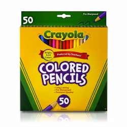 Crayola Colored Pencils Art Tools 50 Count Art Projects Adult Coloring