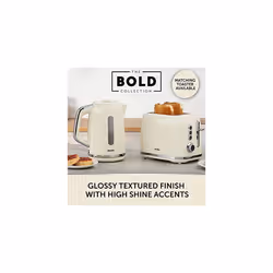 Breville Bold Vanilla Cream Electric Kettle | 1.7L | 3kW Fast Boil | Cream & Silver Chrome [VKT223]