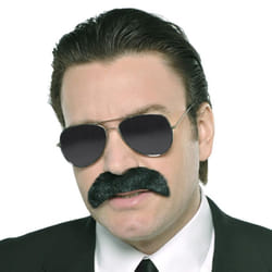 Good Fella Black Moustache - 1 Piece  Fits Most Teens and Adults - Perfect for Wacky Parties & Stage Performances