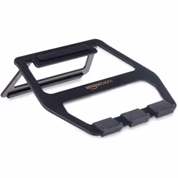 Amazon Basics Aluminium Foldable Laptop Stand for Laptops up to 33 cm (13"), Black