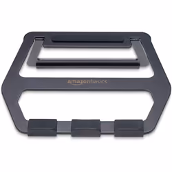 Amazon Basics Aluminium Foldable Laptop Stand for Laptops up to 33 cm (13"), Black