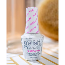 Gelish Mini Foundation Base Coat for Gel Nails - Strong Adhesion  Protects Natural Nails  Quick Drying  Compatible Soak-Off Gel Polish & Structure Gel