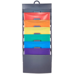 Amazon Basics Hanging 6 Pocket File Folders  36 in - Multicolor