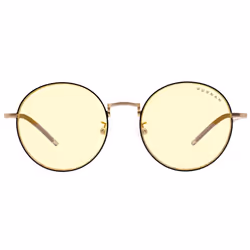 Gunnar Optiks Ellipse, Unisex, Oval, Black, Gold, Stainless steel, Amber, 5.1 cm