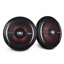 DS18 NXL-6SL/BK Marine Slim Speaker 6.5"" 2-Way 100 Watts Max 25 Watts RMS 4 Ohms 100% UV Stable IP65 Marine Grade - Integrat ...