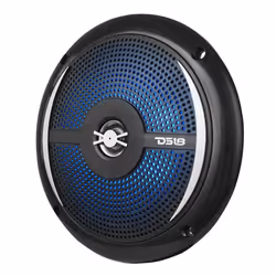 DS18 NXL-6SL/BK Marine Slim Speaker 6.5"" 2-Way 100 Watts Max 25 Watts RMS 4 Ohms 100% UV Stable IP65 Marine Grade - Integrated RGB LED Ligh