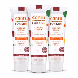 Cantu Care for Kids Paraben Sulfatefree Curling Cream with Shea Butter 8 oz Pack of 3