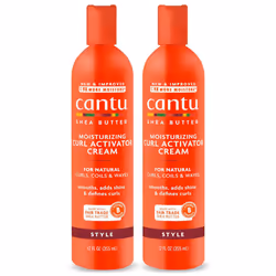 Cantu Moisturizing Curl Activator Cream for Natural Hair with Pure Shea Butter 12 fl oz Pack of 2 Packaging May Vary