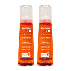 Cantu Wave Whip Curling Mousse for Natural Hair with Pure Shea Butter 84 oz Pack of 2