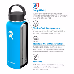 Hydro Flask 32oz Wide Mouth Daily usage 946 ml Stainless steel White