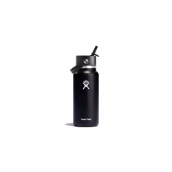 - Water Bottle 946 ml (32 oz) with Flex Straw Cap - Vacuum Insulated Stainless Steel Water Bottle Flask - BPA-Free - Wide Mou ...