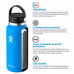 Hydro Flask 20 Oz Wide Flex Sip Lid Stone With Dishwasher Safe Double-wall - Aluminum