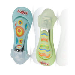 Nuby Baby Care Nail Clippers  2 Count  Green/Aqua