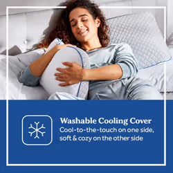 Sealy Essentials Cool Touch Memory Foam Pillows  1 Pack  White