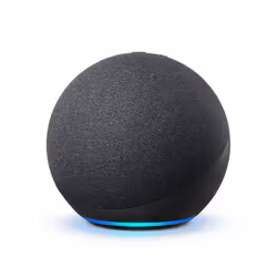 Amazon Echo, Amazon Alexa, Round, Charcoal, Plastic, German, English, Spanish, French, Italian, Android, iOS