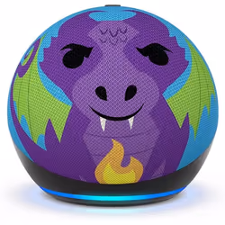 Amazon Echo Dot Kids (5th generation), Amazon Alexa, Spheric, Green, Owl, German, English, Spanish, French, Italian, Wireless