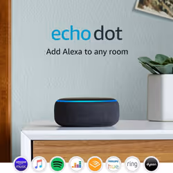Amazon Echo Dot (3rd Gen) - Smart speaker with Alexa - Charcoal Fabric
