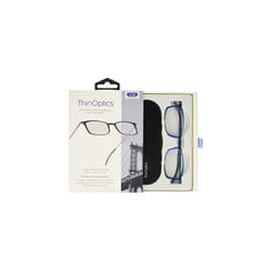 ThinOptics Brooklyn Reading Glasses 2.5 Blue Frames + Milano Magnetic Case - Compact Foldable Reading Glasses 2.50, 0.06 kg