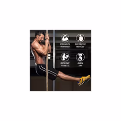 Yes4All Gym Climbing Rope for Fitness & Strength Training, Crossfit Exercises & Home Workouts (1.5in - 10ft), Natural