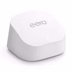 eero 6+, Wi-Fi 6 (802.11ax), Dual-band (2.4 GHz / 5 GHz), Ethernet LAN, White, Tabletop router