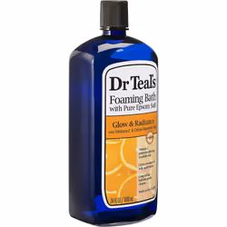 Dr Teal's Foaming Bath Combo Pack 68 fl oz Total  Moisturizing Shea Butter & Almond Oil  and Glow & Radiance with Vitamin C and Citrus Essential Oils