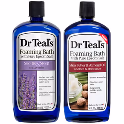 Dr. Teal's Foaming Bath Variety Gift Set (2 Pack  34oz Ea.) - Soothe & Sleep Lavender  Moisturizing Shea Butter & Almond Oil  ...