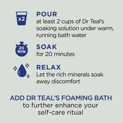 Dr Teal's Pure Epsom Magnesium Salt Soak  Relax & Relief with Eucalyptus and Spearmint  3 lb (Pack of 4)